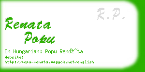 renata popu business card